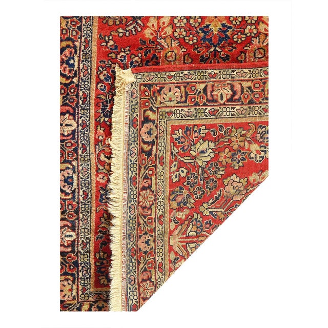 Traditional 1920s Pasargad DC Persian Red Rust Sarouk Rug For Sale - Image 3 of 4