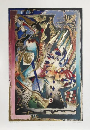 R. Kostuck, "Hands of Fate 2," Embossed Silkscreen
