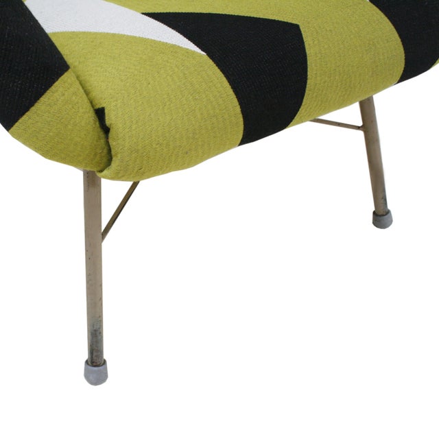 Mid-Century Armchair Geometric Fabric from Miroslav Navratils, Czech Republic, 1960s For Sale - Image 6 of 7