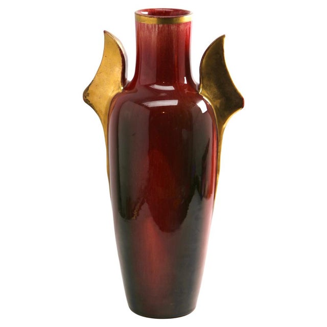 Art Nouveau Majolica Glazed Vase with Handles from Massier, 1890s For Sale - Image 10 of 12