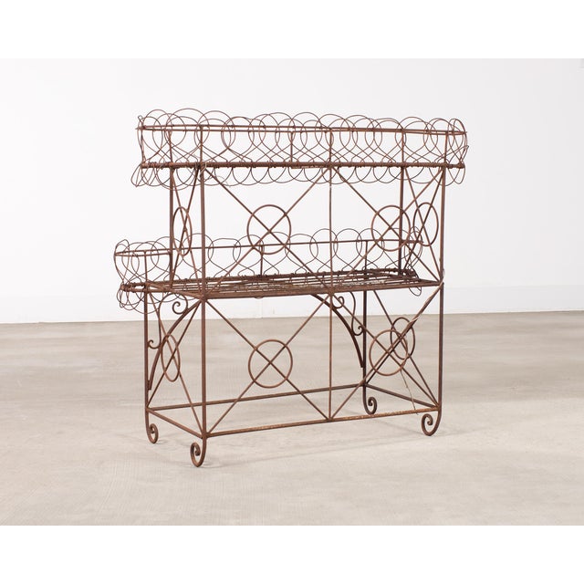 French Art Nouveau Two-Tier Wirework Boulangerie Baker's Rack For Sale - Image 18 of 18
