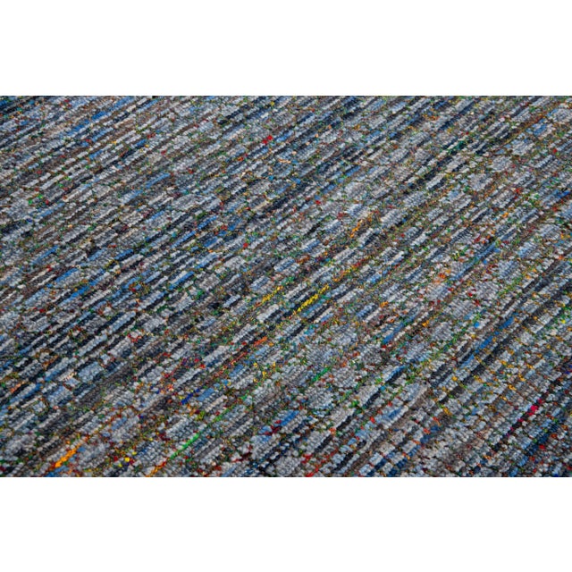 2020s Modern Savannah Handmade Multicolor Geometric Oversize Wool Rug For Sale - Image 5 of 11