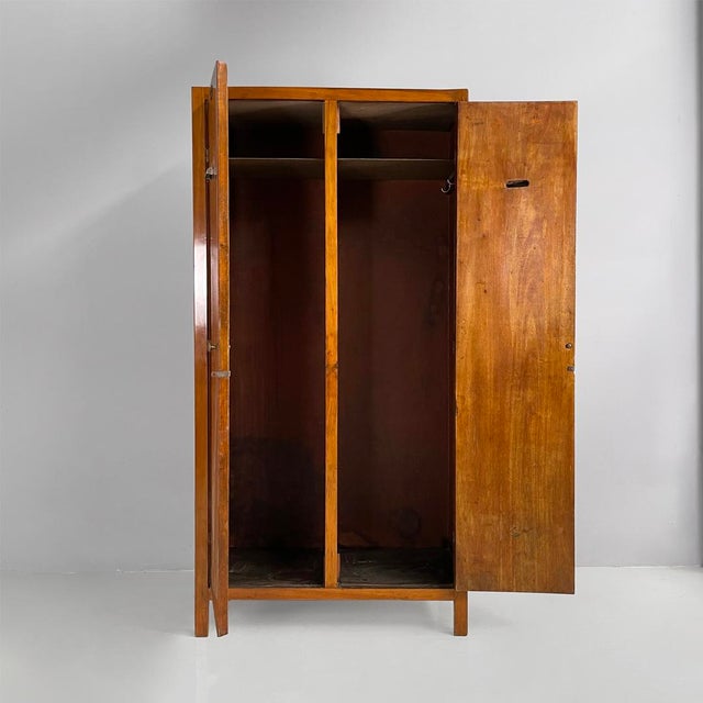 Art Deco Italian Wooden Wardrobe with Hinged Doors, 1930s For Sale - Image 3 of 18
