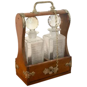 Mid 19th Century Mappin Bros. Small Tauntless With Cut Glass Decanters