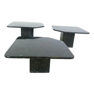 Vintage Marble Nesting Tables, 1970s, Set of 3 For Sale