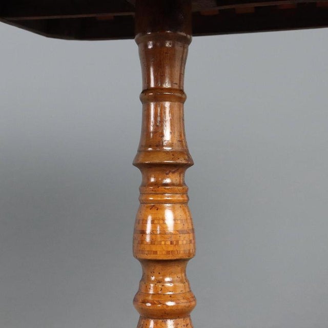 Wood Antique Chessboard Pattern Table, 1800s For Sale - Image 7 of 11