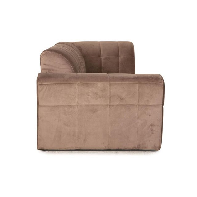 Textile Bloom 3-Seater Sofa in Beige Velvet from IconX Studios For Sale - Image 7 of 10