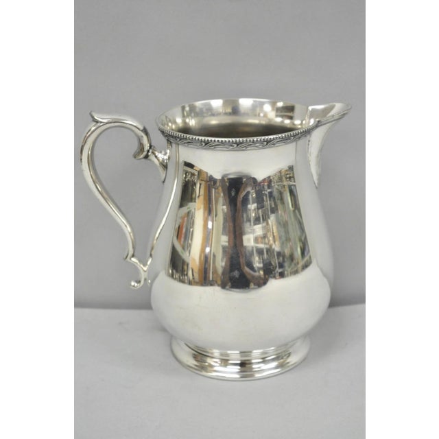 Vintage n.s. Co Victorian Bulbous Silver Plated Lemonade Beverage Water Pitcher For Sale - Image 13 of 13