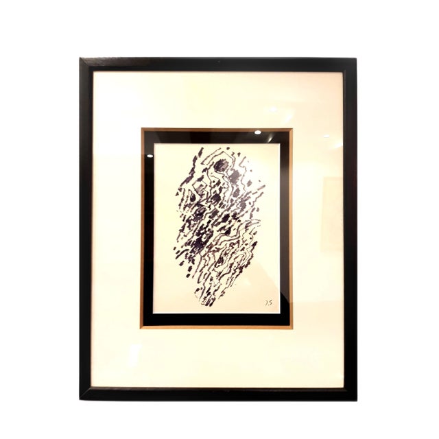 Jacques Germain -Untitled - Original Signed Ink C.1970 For Sale