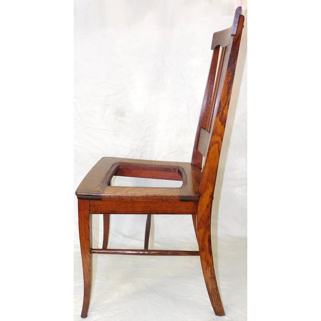 Antique Dunn & Salisbury Keene, Nh - Tiger Oak Dining/Side Chairs Pair ~ 1880s to Early 1900s Vintage For Sale - Image 4 of 17