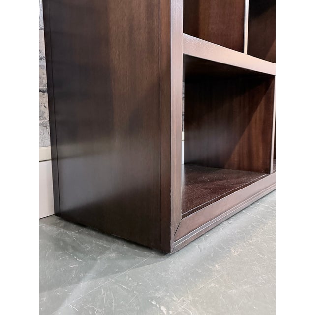 Ethan Allen Curson Indonesian Mahogany Geometric Display Bookcase For Sale In New York - Image 6 of 7