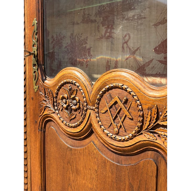 18th Century Louis XV Oak Masonic Deux Corps Cabinet For Sale - Image 12 of 17