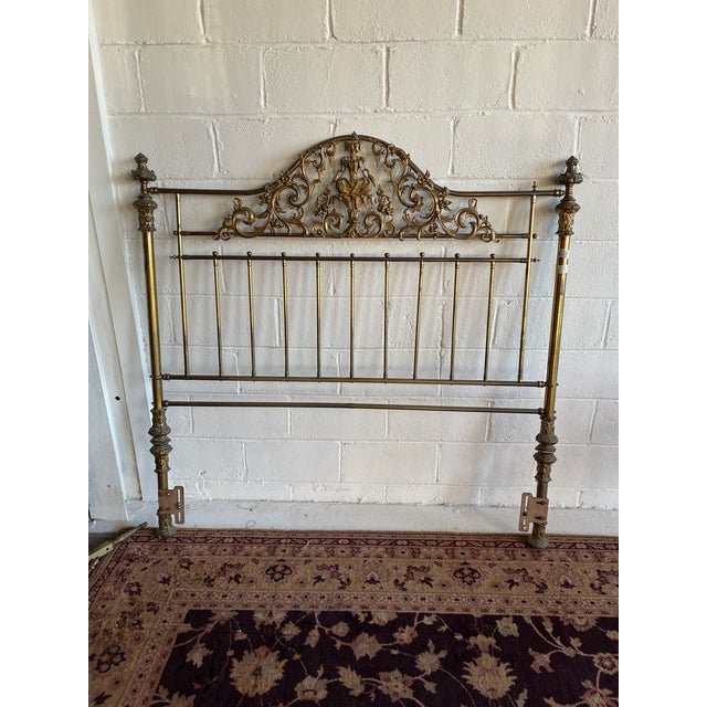 Antique 1860s Victorian Queen Size Cast Brass Headboard Chairish
