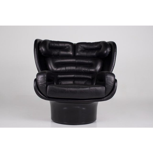Elda Black Armchair by Joe Colombo, 1960s For Sale - Image 3 of 13