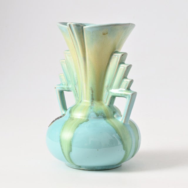 1920s Art Deco Drip Glaze Vase from Faiencerie Thulin, 1920s For Sale - Image 5 of 11