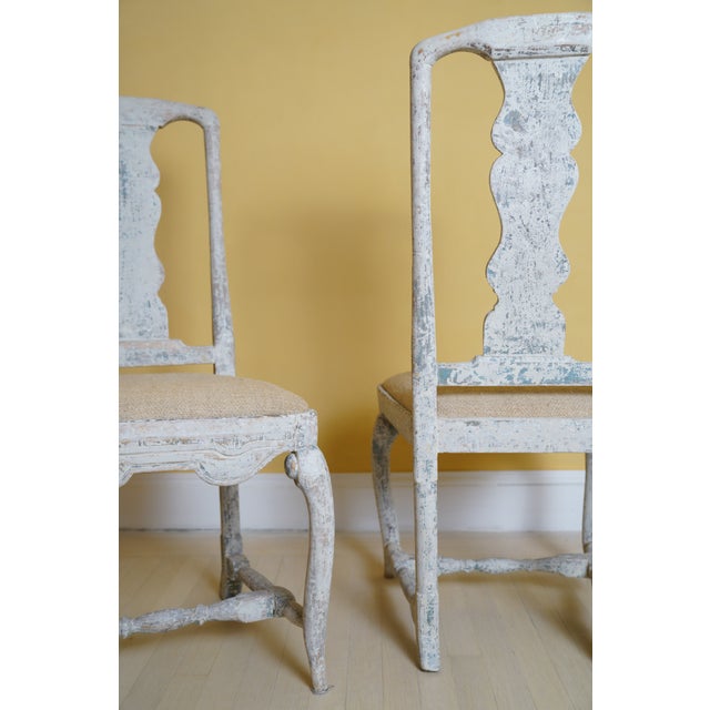 18th Century Swedish Rococo Side Chairs - Set of 2 For Sale In New York - Image 6 of 14