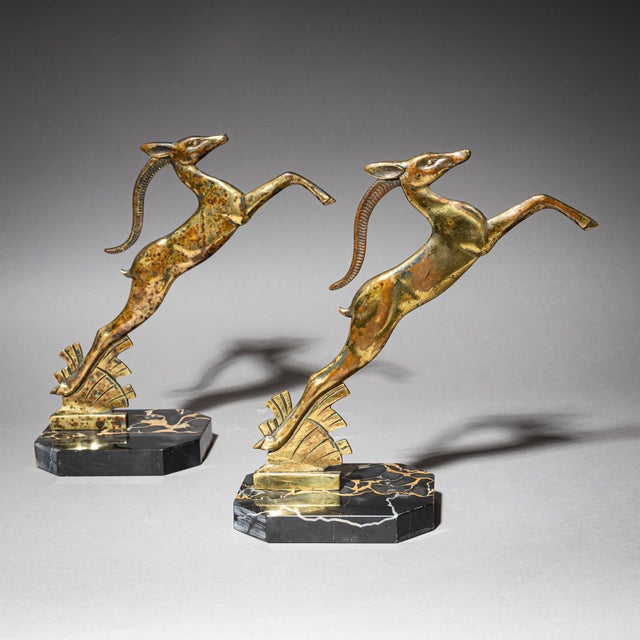 Art Deco Bookends with Gazelles, circa 1930 For Sale - Image 10 of 16