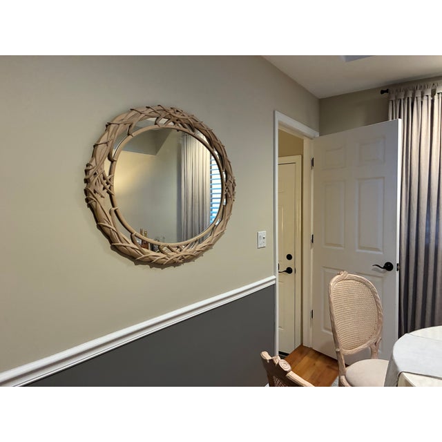 Vintage Carolina “Palm Frond” Oval Wall Mirror For Sale - Image 16 of 16