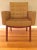 This is a rare Mid-Century Modern armchair designed by Vincent Cafiero for Knoll. It has a wooden frame with original...
