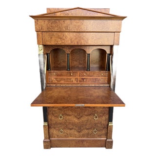 Biedermeier Style Secretary Desk by Baker Furniture For Sale