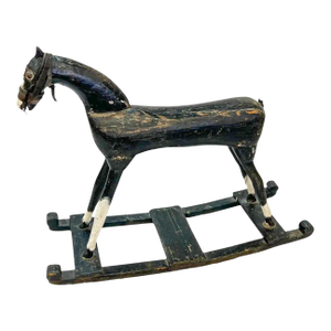 Rare Early 19th Century Folk Art Rocking Horse - Authentically Aged Antique
