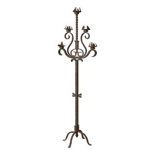 1920s–1940s Belgian Iron Candelabra For Sale