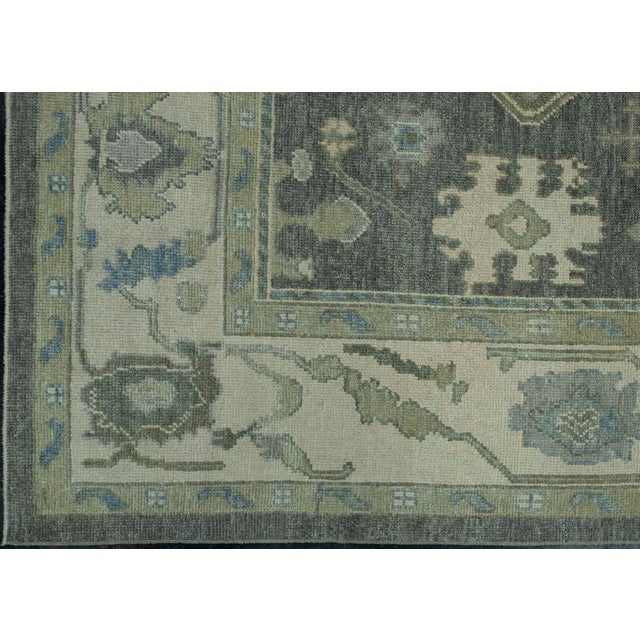 Turkish Oushak Rug 8'9" x 11'10" #18103 For Sale - Image 4 of 8