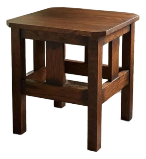 Mission Oak Slat End Table - Walnut