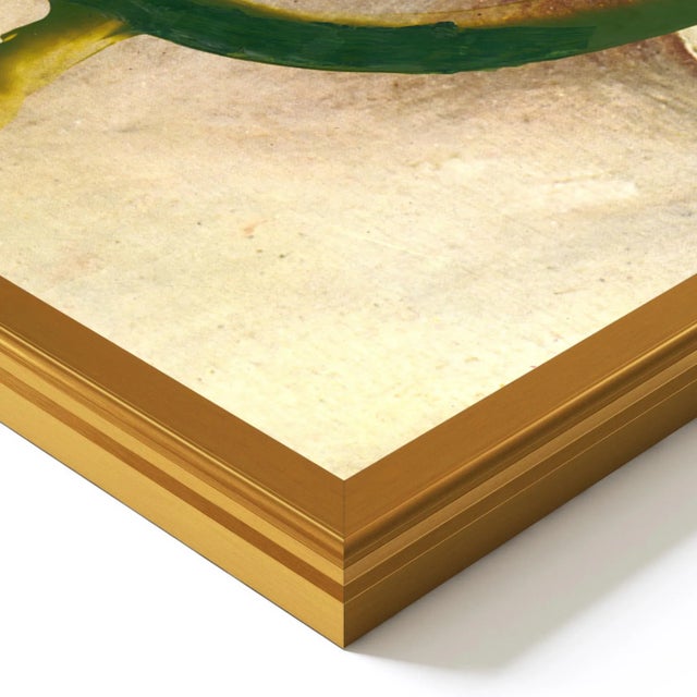 DESCRIPTION: Green Face 1 by Virginia Chamlee in Gold Frame, XS Art Print SPECIFICATIONS: Type: Giclée Art Print on Matte...