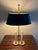 1960s French Provincial Brass Bouillotte Lamp With Black Tole Shade For Sale In South Bend - Image 6 of 10