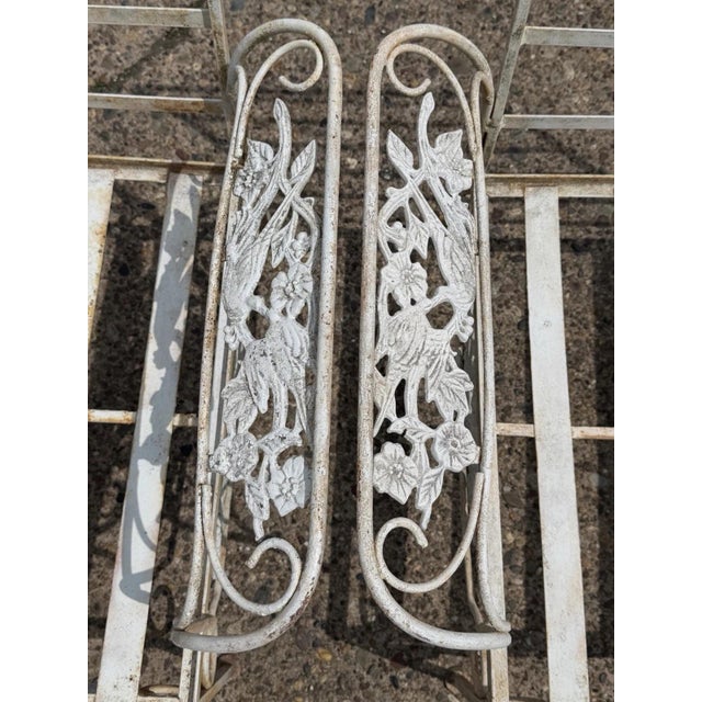 Vintage Russell Woodard "Kissing Birds" Wrought Iron Patio Lounge Chair - Pair For Sale - Image 11 of 17