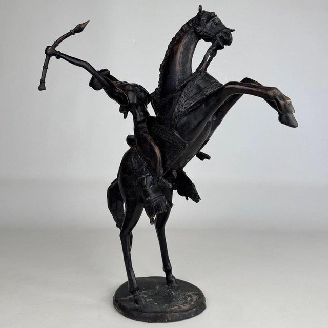 Metal 19th Century European Bronze Figural Sculpture of an African Horseman For Sale - Image 7 of 13