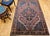 Textile Vintage Persian Farahan Sarouk Rug, Hand-Knotted Wool, Floral Pattern, Rust Red & Blue, 5x7 For Sale - Image 7 of 17