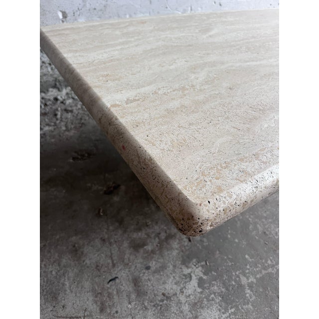 Italian Travertine Coffee Table, 1970s For Sale - Image 4 of 8