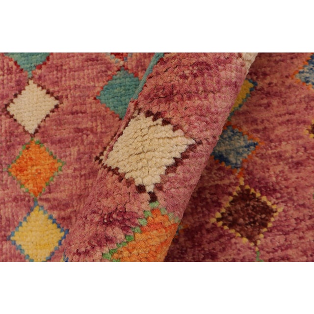 Textile Contemporary Balochi Purple/Blue Wool Rug - 3'11''x5'11'' For Sale - Image 7 of 11