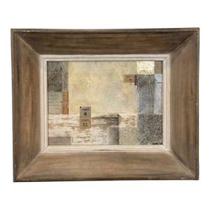 1955 Vintage Mixed Media Painting by Wisconsin Artist Simon Kops