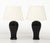 A Pair of Black Ceramic & Nickel Table Lamps For Sale In New York - Image 6 of 14