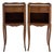 Pair of French Louis XV Style Oak Bedside Tables With Gallery Top For Sale