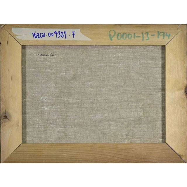 Franco Marzilli, Ballerina in Front of a Bridge in Rome, Oil Painting, 1970s For Sale - Image 4 of 5