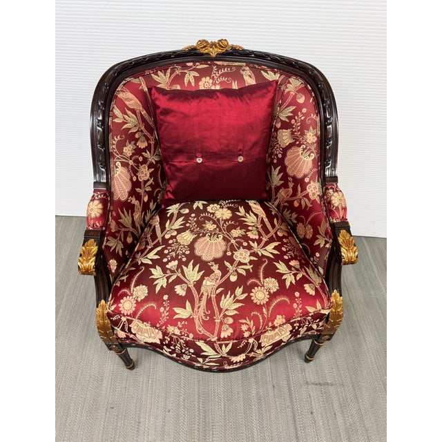 Wood French Empire Bergère Armchair, Circa 1920s For Sale - Image 7 of 12