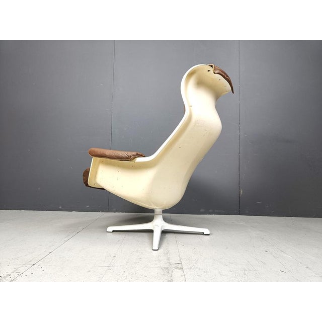 Brown Mid-Century Space Age Galaxy Armchair by Alf Svensson for Dux, 1968 For Sale - Image 8 of 13
