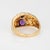 1980s 80s Portuguese Ring Amethyst Citrine Diamond 19k Yellow Gold Sz 6.5 Fine Jewelry For Sale - Image 5 of 7