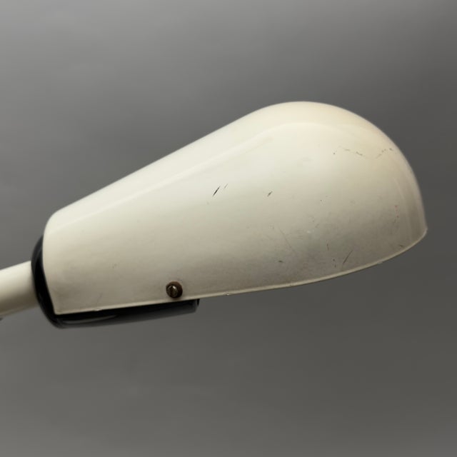 Metal Adjustable White Metal Desk Lamp, 1970s For Sale - Image 7 of 12