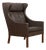 Model 2204 Wingback Armchair in Leather with Wood Legs by Børge Mogensen for Frederica, 1963 For Sale
