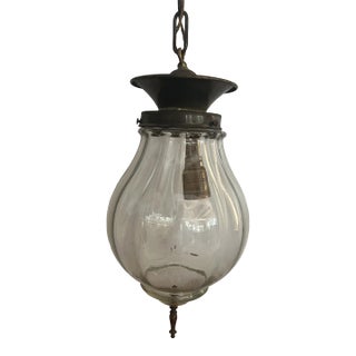 Vintage Glass and Metal Pendant., 1960’s For Sale