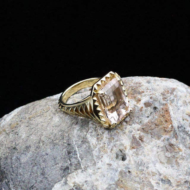 Art Deco Liza Ring by Anjalé Size 7 For Sale - Image 3 of 6