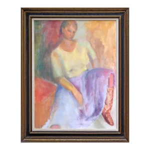 Large Vintage Fauvist Post Impressionist Portrait of a Woman C.1970s