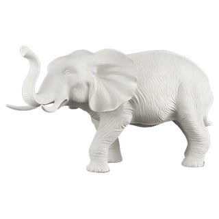 Italian Ceramic African Mother Elephant Sculpture from VGnewtrend For Sale