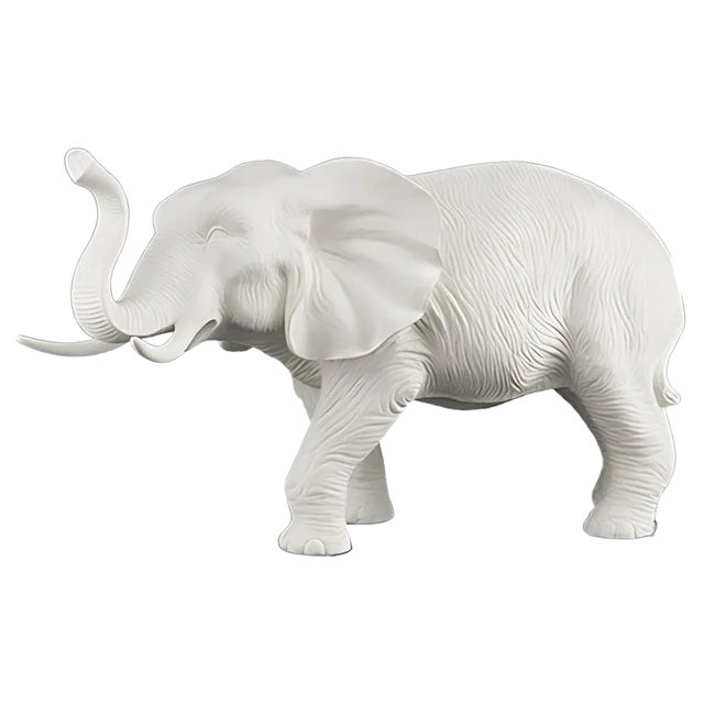 Italian Ceramic African Mother Elephant Sculpture from VGnewtrend For Sale