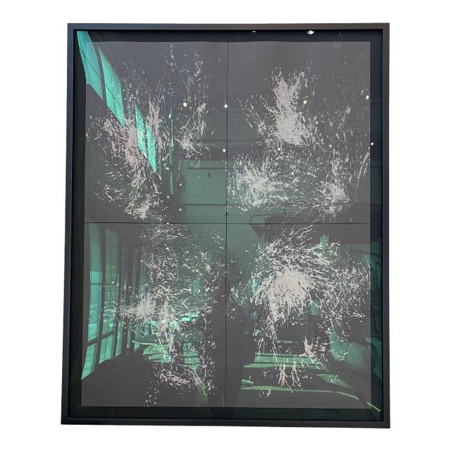 Abstract Contemporary Artwork in Black Frame by Jake Poser For Sale